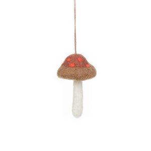 Handmade Felt Wild Foraged Mushrooms Decorations