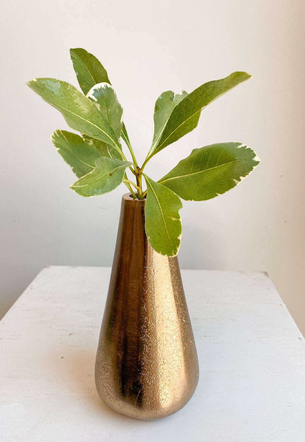 Gold Textured Bud Vase