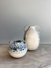 Load image into Gallery viewer, Blue Ceramic Vase w/ handles