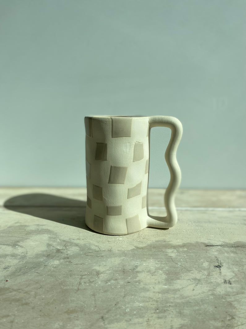 Checkered Ceramic Mug