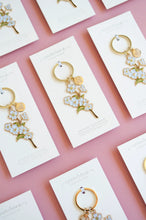 Load image into Gallery viewer, White Dogwoods Gold Soft Enamel Key Chain