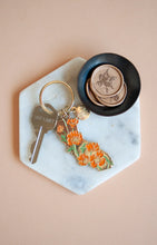 Load image into Gallery viewer, Gold California Poppy Soft Enamel Keychain