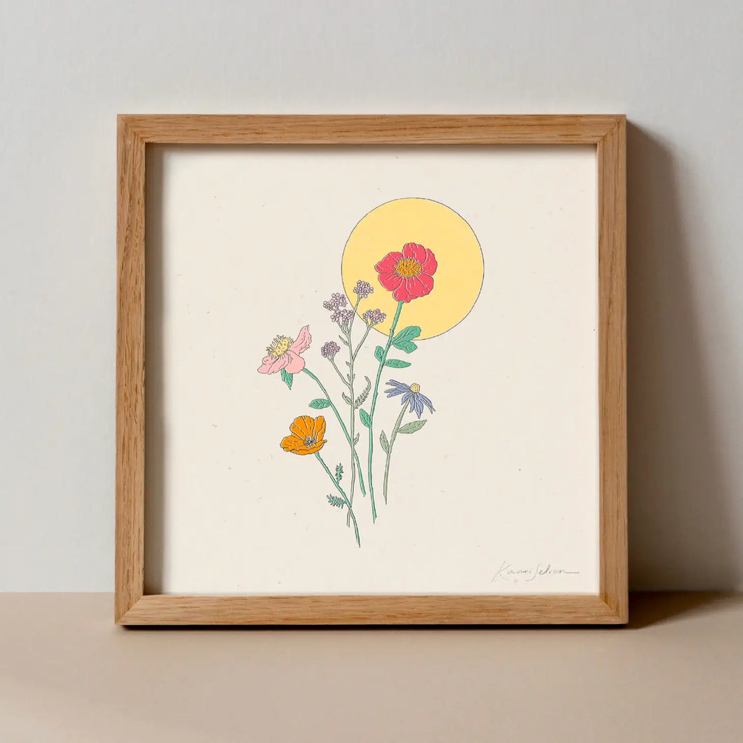 Hush Poppy Wildflower Sun Ii Art Print