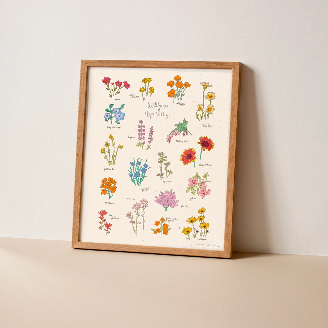 Hush Poppy Wildflowers of Napa Valley Art Print
