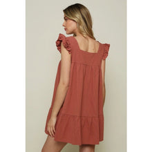 Load image into Gallery viewer, Solid woven babydoll mini dress