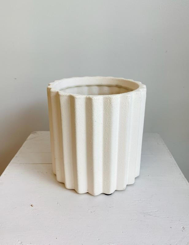 White Cog Vase