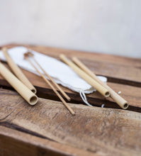 Load image into Gallery viewer, Bamboo Straw Set