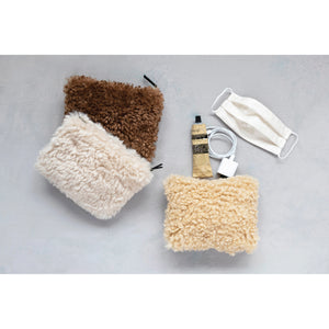 Faux Fur Zip Pouch