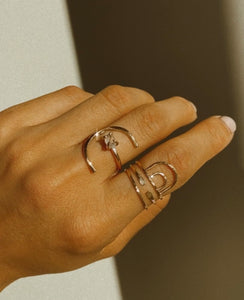 Lune Herkimer Diamond Ring