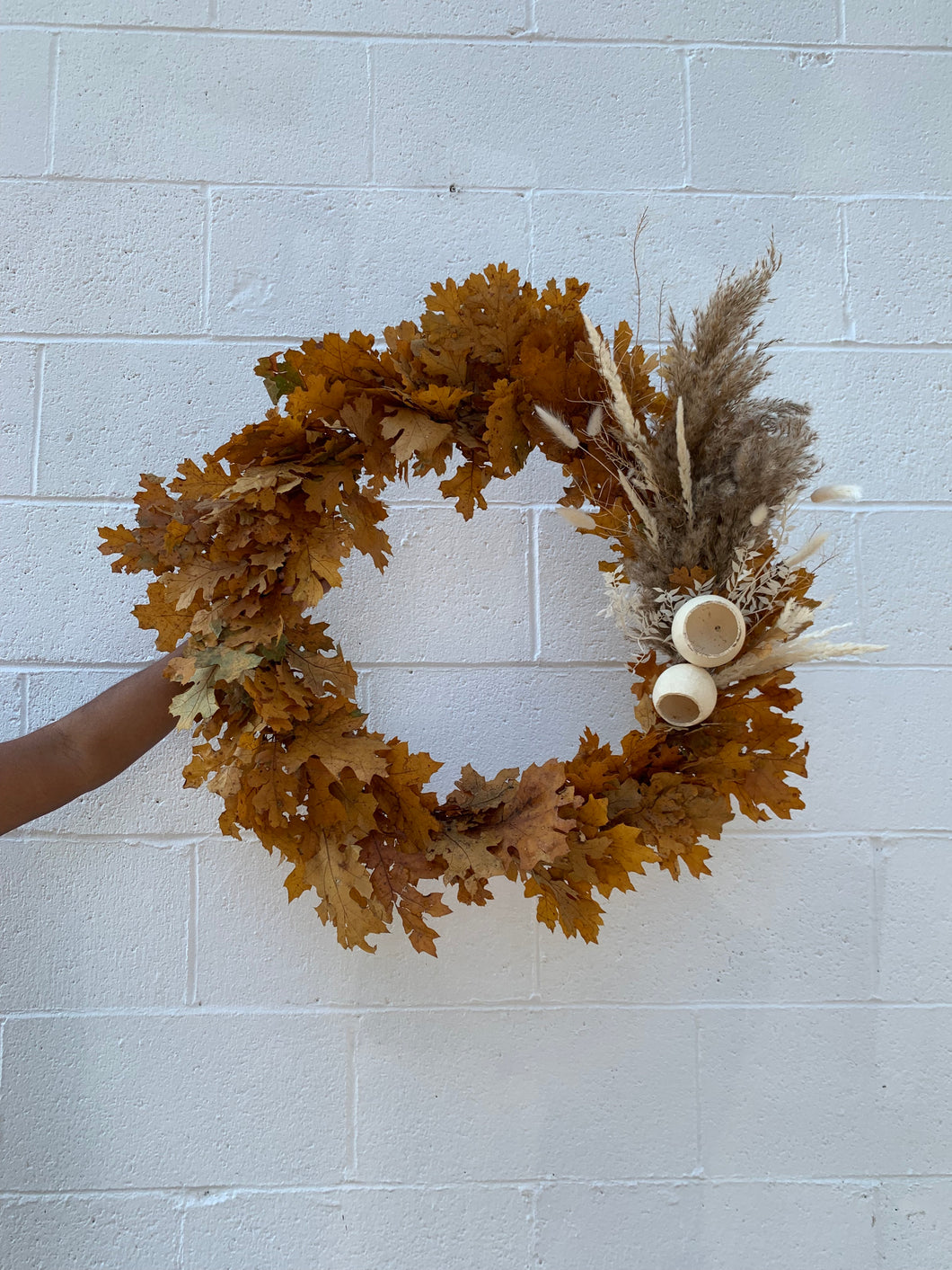 Luxe Preserved Oak Wreath