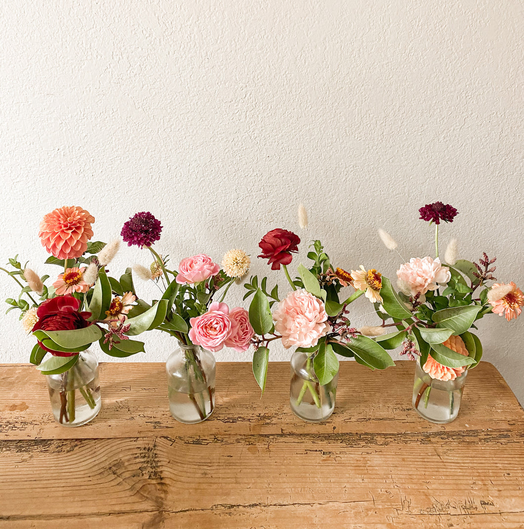 Thanksgiving Bud Vase Set of 4